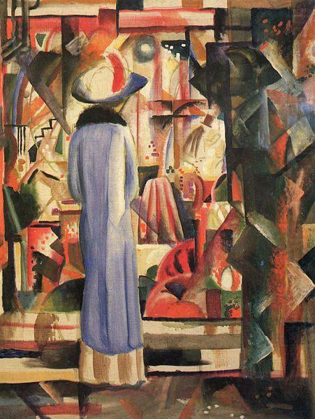 Grobes helles Schaufenster, August Macke